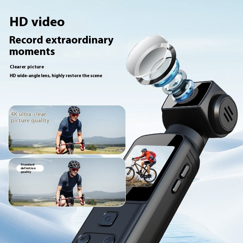 Caméra de sport anti-vibration 4K HD - Mini caméra de poche à stabilisation