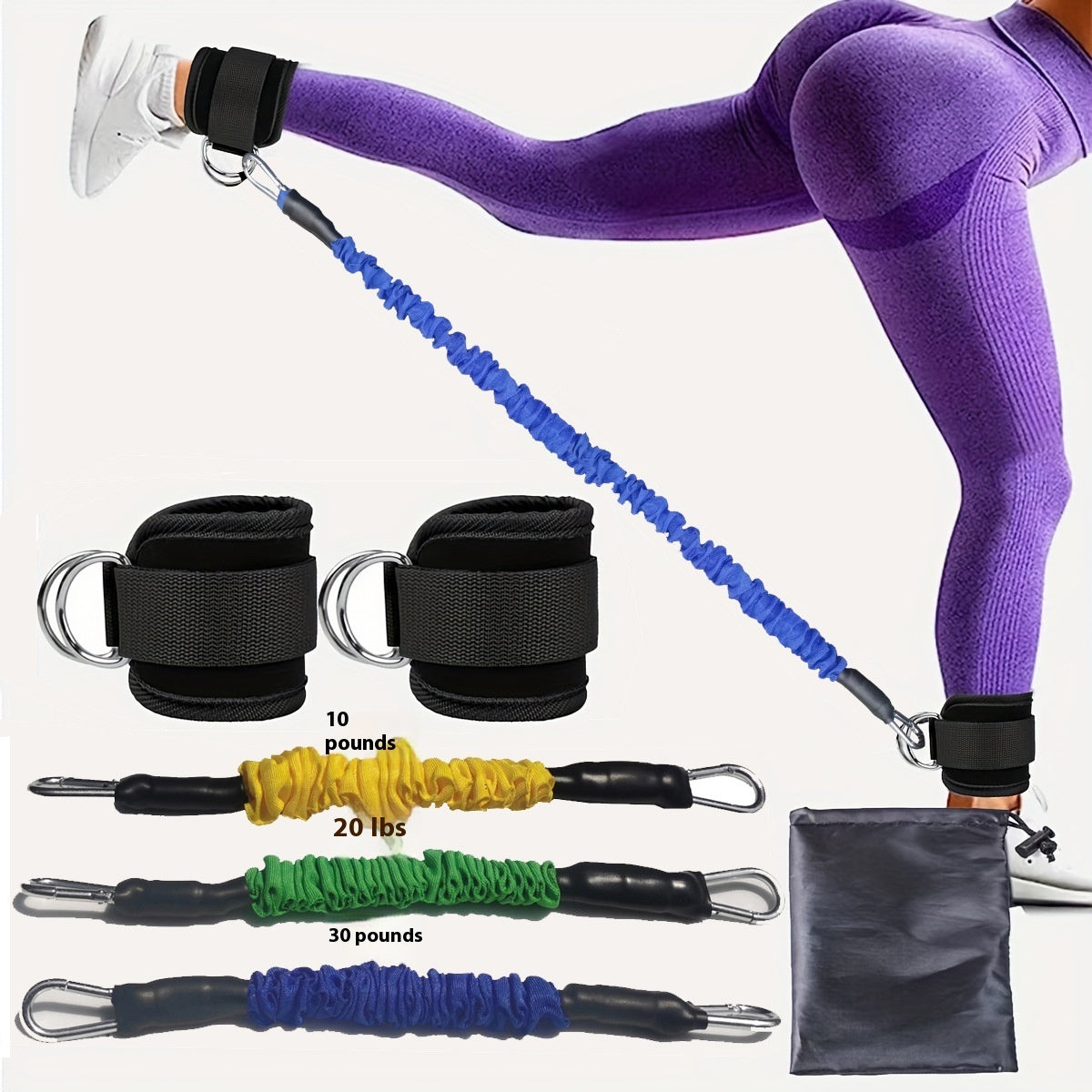 Ankle Strap Resistance Bands Hip Leg Strength Pull Rope