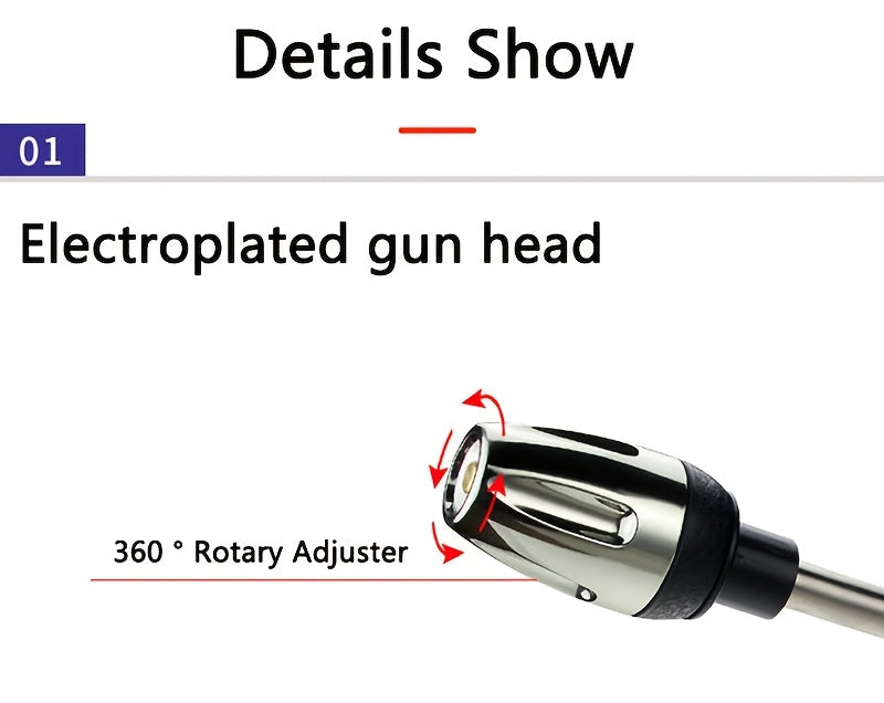 1pc High Pressure Car Washing Water Gun RV Cleaning Tool Plastic Gun Body Long Rod Nozzle Garden Hose Nozzle Garden Flower Shower Multi-Function Watering Tool Powerful Car Brush Artifact Cleaning Tool - Reference expert