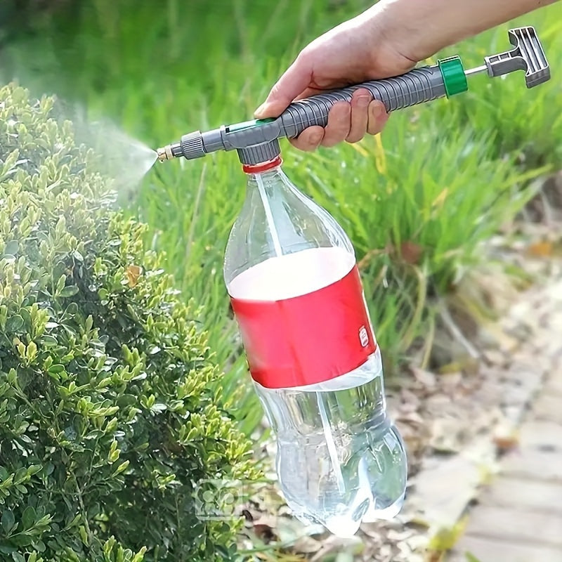 1pc Plastic Garden Sprayer, Handheld Pressure Pump Watering Can, Universal Thread European and American Standard, Adjustable Nozzle for Watering Plants and Applying Fertilizers - Reference expert