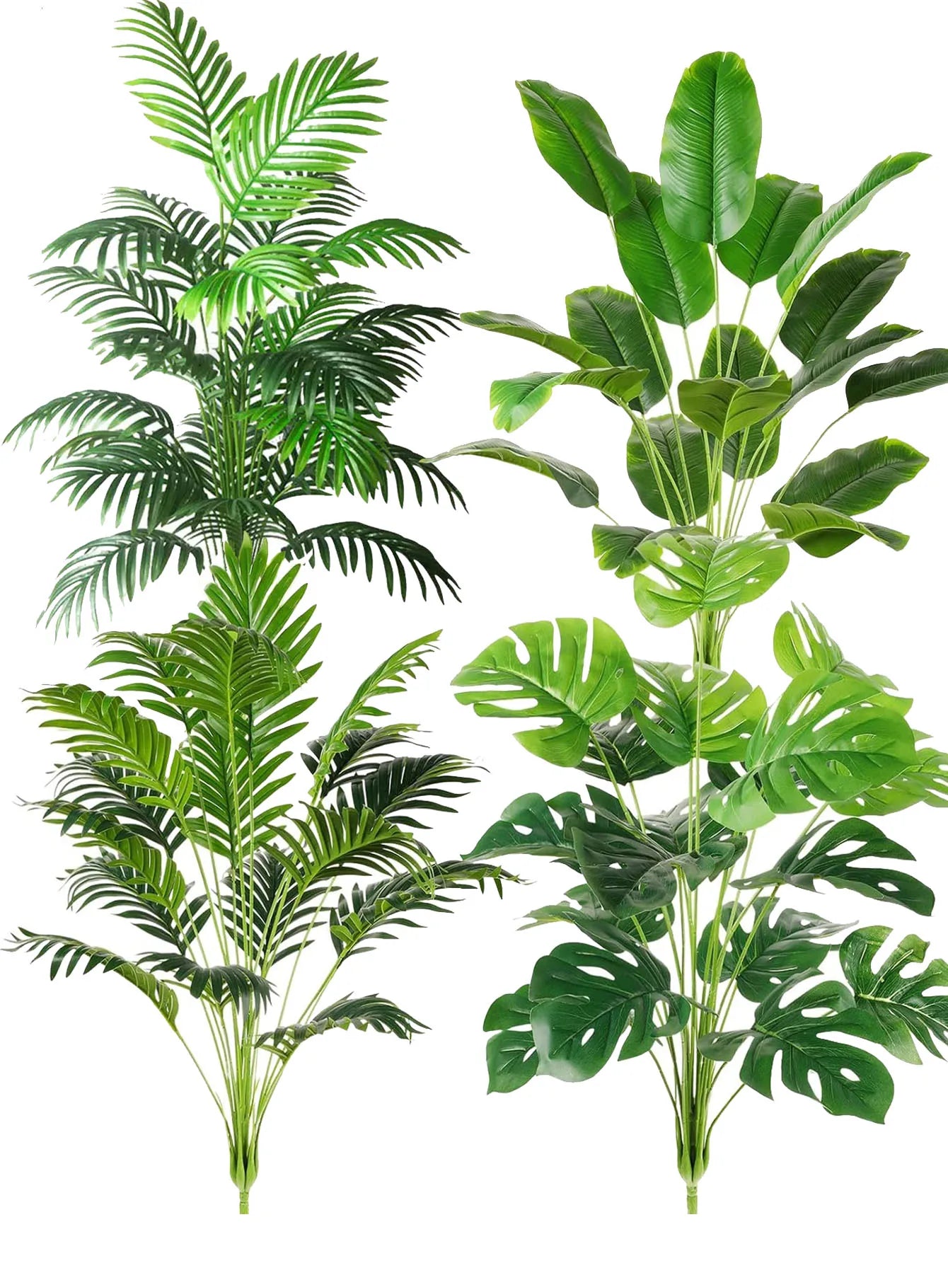 Grande plante artificielle palmier Areca en pot, décoration tropicale pour maison et bureau, 1 pièce