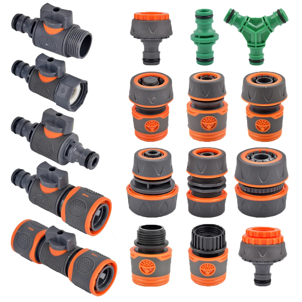 Connecteur rapide pour tuyau d'arrosage, 1/2 ", 3/4", 1 pouce, connecteur d'arrêt, coupleur de pistolet à eau du robinet de jardin, raccord de tuyau d'arrosage - Reference expert