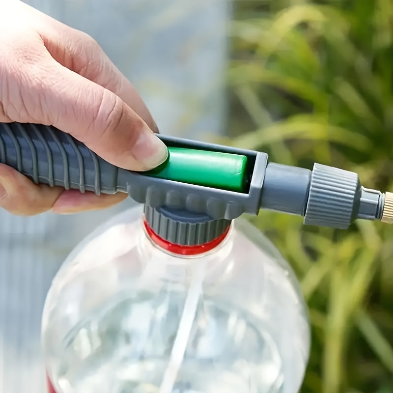 1pc Plastic Garden Sprayer, Handheld Pressure Pump Watering Can, Universal Thread European and American Standard, Adjustable Nozzle for Watering Plants and Applying Fertilizers - Reference expert
