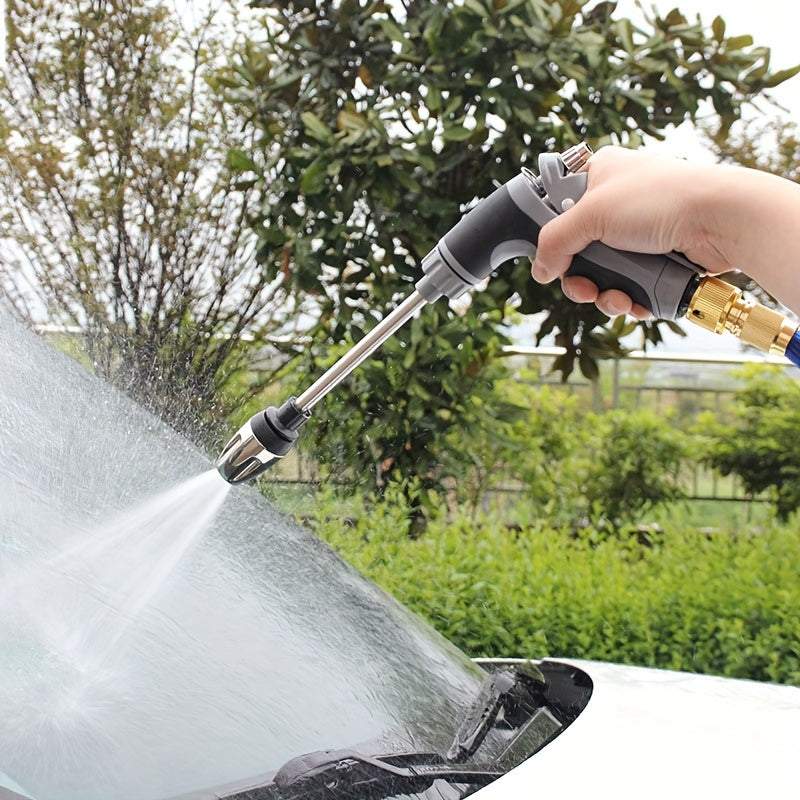 1pc High Pressure Car Washing Water Gun RV Cleaning Tool Plastic Gun Body Long Rod Nozzle Garden Hose Nozzle Garden Flower Shower Multi-Function Watering Tool Powerful Car Brush Artifact Cleaning Tool - Reference expert