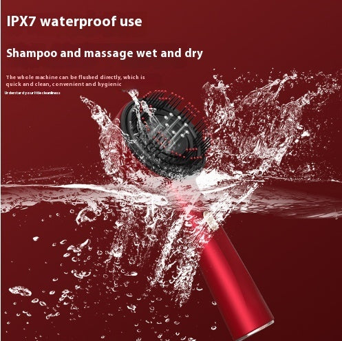Peigne de massage électrique lumière rouge - Peigne de drainage du cuir chevelu à domicile