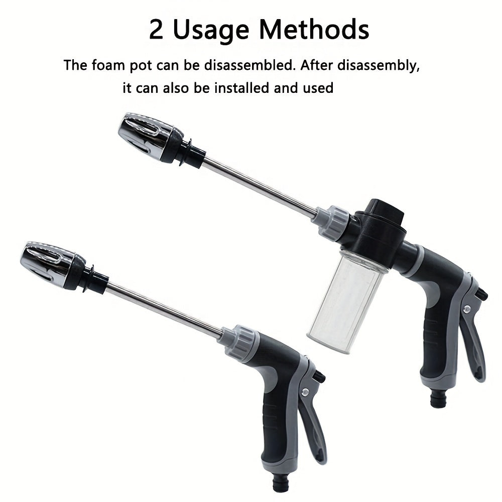 1pc High Pressure Car Washing Water Gun RV Cleaning Tool Plastic Gun Body Long Rod Nozzle Garden Hose Nozzle Garden Flower Shower Multi-Function Watering Tool Powerful Car Brush Artifact Cleaning Tool - Reference expert