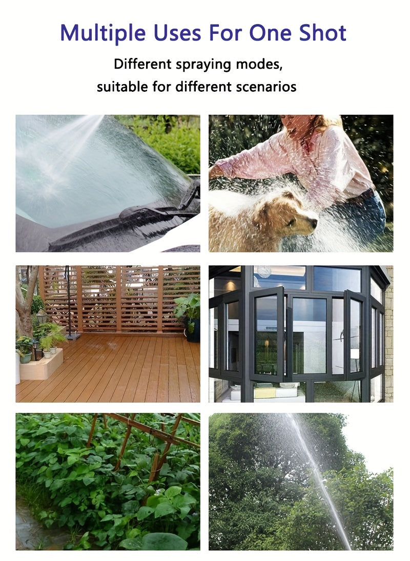 1pc High Pressure Car Washing Water Gun RV Cleaning Tool Plastic Gun Body Long Rod Nozzle Garden Hose Nozzle Garden Flower Shower Multi-Function Watering Tool Powerful Car Brush Artifact Cleaning Tool - Reference expert