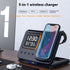 Chargeur sans fil 15W avec réveil LED - Station de Charge 5 en 1 et Horloge Numérique