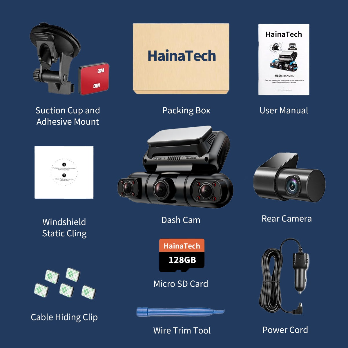 Maintech 360 Degree View 4 Channel Dash Cam Front