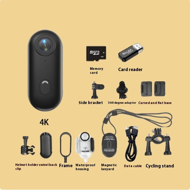 Caméra action vélo 4K professionnelle pour enregistrement vidéo